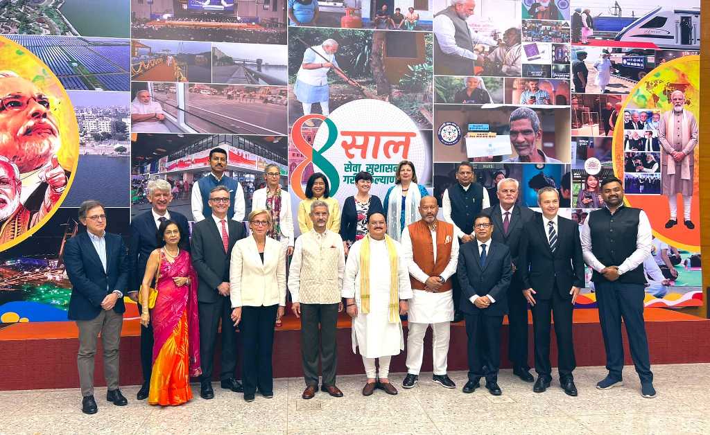 नेपालसहित १३ देशका राजदूतलाई भाजपा मुख्यालयमा स्वागत