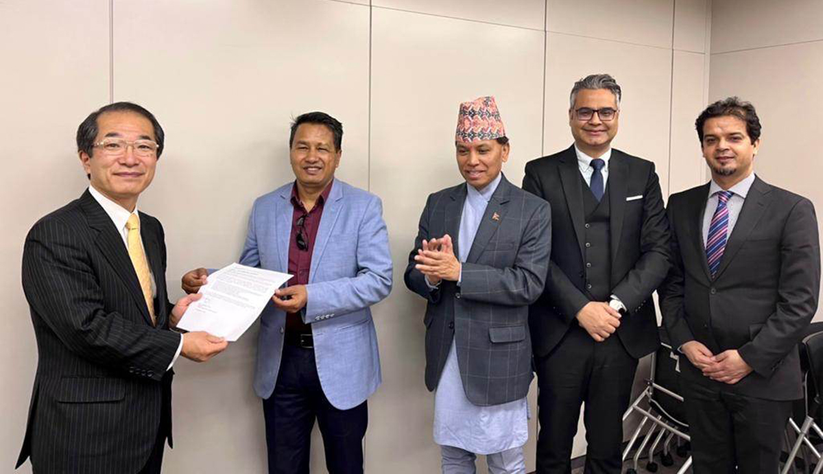 क्याप्टेन थापा र जापान वायु सेवा संघका महानिर्देशकबीच भेट