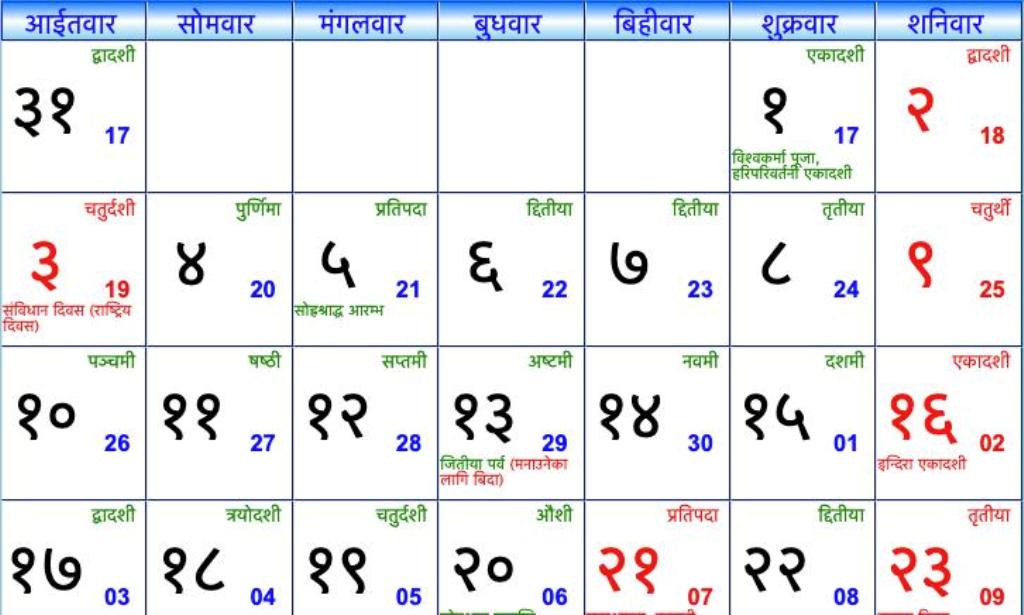 ८० सालका सबै चाड कम्तिमा १५ दिन धकेलिने, असोजमा तीज, कात्तिकमा दसैं