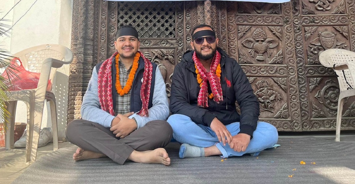कांग्रेसको केन्द्रीय कार्यालय सानेपामा नेविसंघको अनसन
