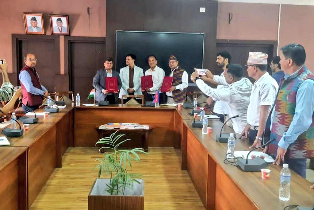 भारतकाे सहयाेगमा नेपालमा बन्ने चारवटा परियाेजनाका समझदारीपत्रमा हस्ताक्षर