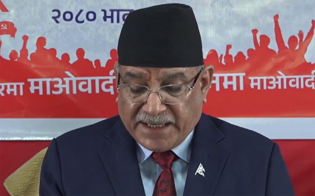 नेपाली समाजको रुपान्तरणका लागि योगदान गर्ने बाहेक मेरो अन्य कुनै उद्देश्य छैन : प्रधानमन्त्री दाहाल