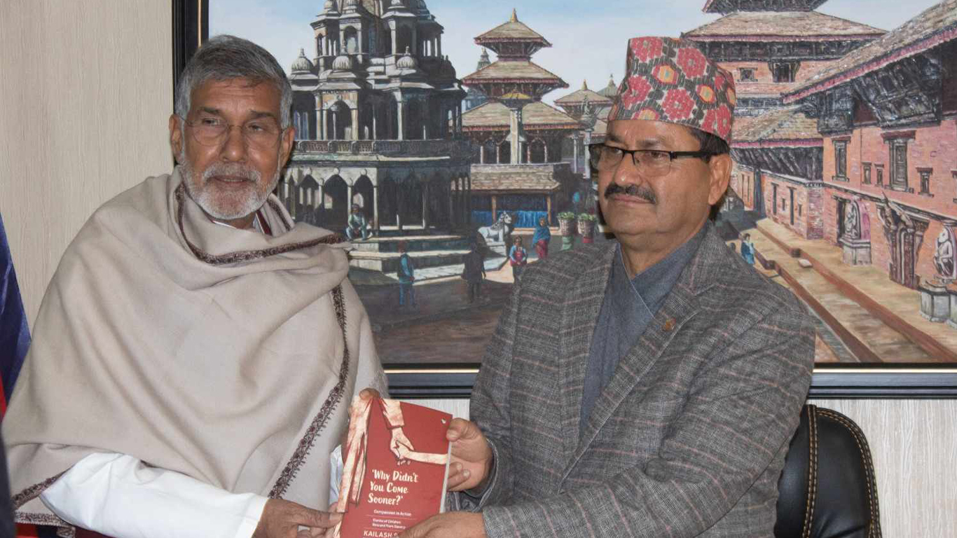 परराष्ट्रमन्त्री साउद र नोबेल पुरस्कार विजेता सत्यार्थीबीच भेटवार्ता