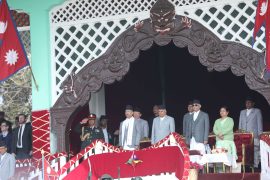 राष्ट्रिय प्रजातन्त्र दिवसका अवसरमा राष्ट्रपति पौडेल टुँडिखेलमा