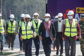मन्त्री सिंह र चौधरीले गरे टियू क्रिकेट मैदान क्षेत्रको अवलोकन