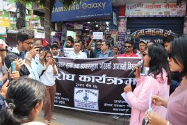 पत्रकार रजकको हत्याको विरोधमा हेटौंडामा प्रदर्शन