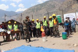 आगलागीबाट बच्न सुरक्षा निकायले गयो सिमुलेसन अभ्यास