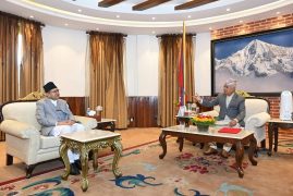 राष्ट्रपति पौडेल र सभामुख घिमिरेबिच भेटवार्ता