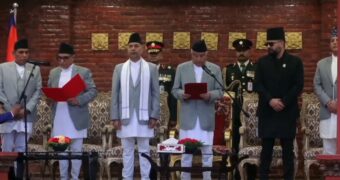 प्रधानन्यायाधीश शर्माले लिए शपथ