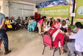 केएमसीको निःशुल्क स्वास्थ्य शिविर भक्तपुरको कटुन्जेमा साढे पाँच सयको उपचार